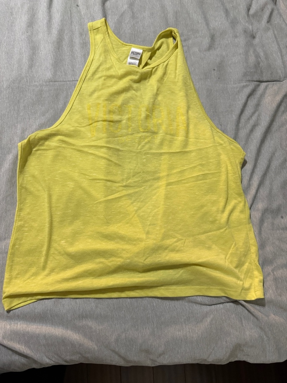 Victoria's Secret Yellow Racerback Tank Top
